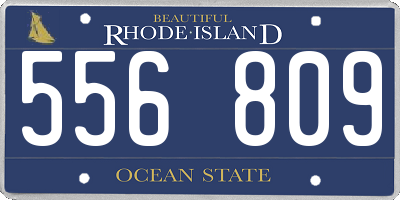 RI license plate 556809