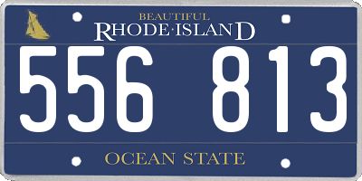 RI license plate 556813