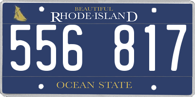 RI license plate 556817