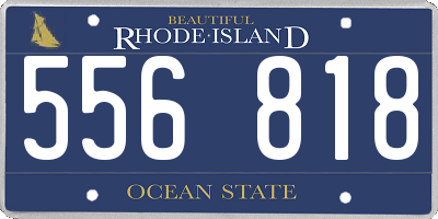 RI license plate 556818