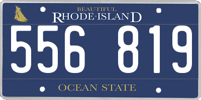 RI license plate 556819