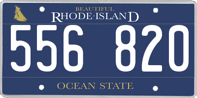 RI license plate 556820