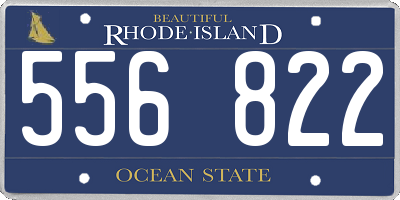 RI license plate 556822