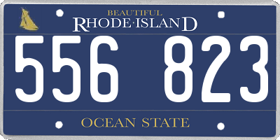 RI license plate 556823