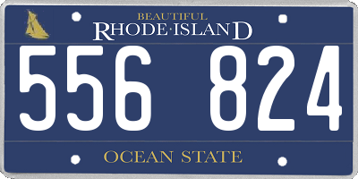 RI license plate 556824