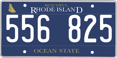 RI license plate 556825