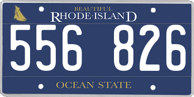RI license plate 556826
