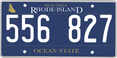 RI license plate 556827