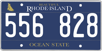 RI license plate 556828