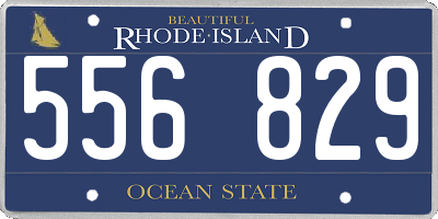 RI license plate 556829