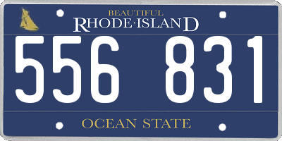 RI license plate 556831