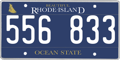 RI license plate 556833