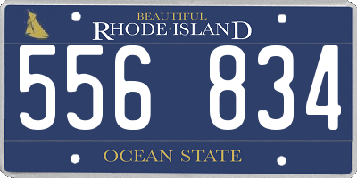 RI license plate 556834