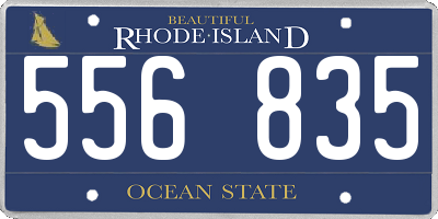 RI license plate 556835