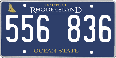 RI license plate 556836