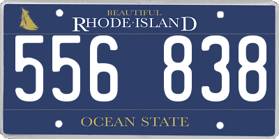 RI license plate 556838