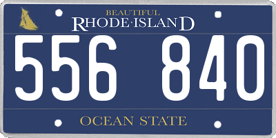 RI license plate 556840