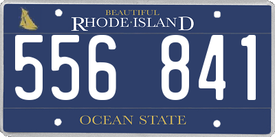 RI license plate 556841