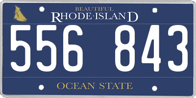 RI license plate 556843