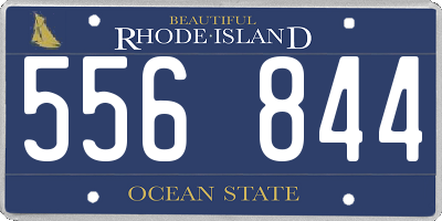 RI license plate 556844
