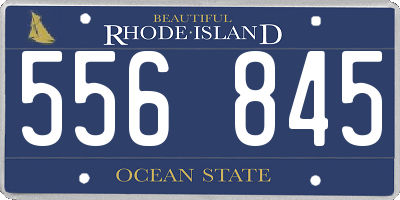 RI license plate 556845