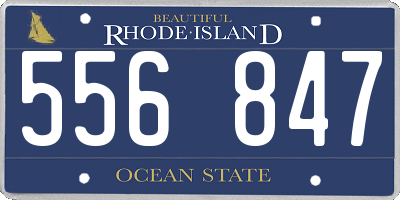 RI license plate 556847