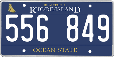 RI license plate 556849