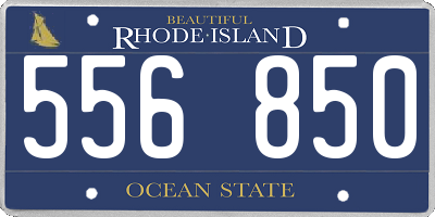 RI license plate 556850