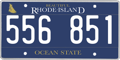 RI license plate 556851