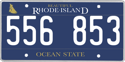 RI license plate 556853