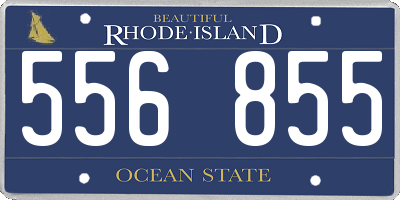 RI license plate 556855
