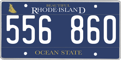 RI license plate 556860