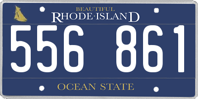 RI license plate 556861
