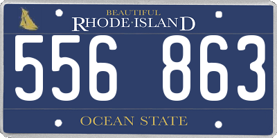 RI license plate 556863