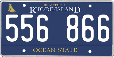 RI license plate 556866