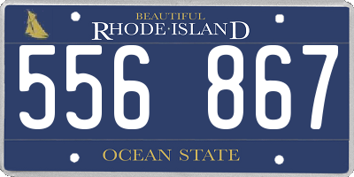 RI license plate 556867