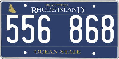 RI license plate 556868