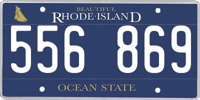 RI license plate 556869
