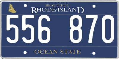 RI license plate 556870