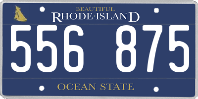 RI license plate 556875