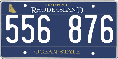 RI license plate 556876