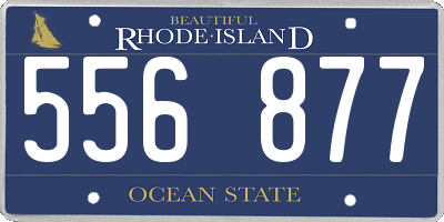 RI license plate 556877