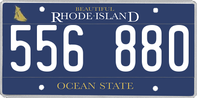 RI license plate 556880