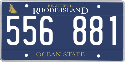 RI license plate 556881