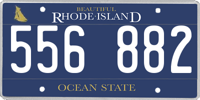 RI license plate 556882