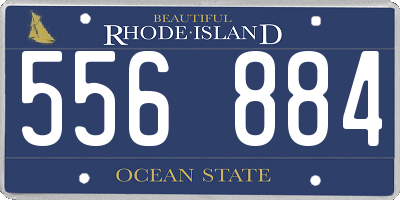 RI license plate 556884