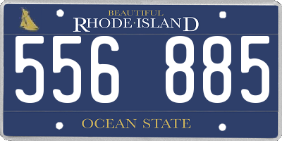 RI license plate 556885