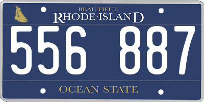 RI license plate 556887