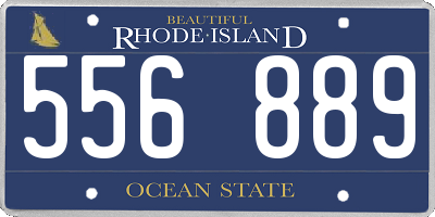 RI license plate 556889
