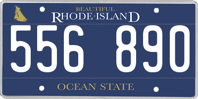 RI license plate 556890